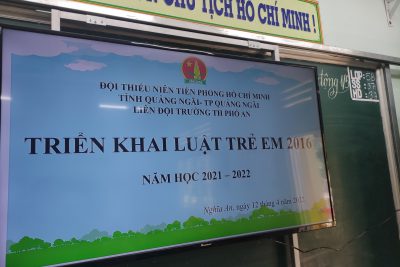 Liên đội triển khai Luật trẻ em 2016 đến thiếu nhi tại đơn vị