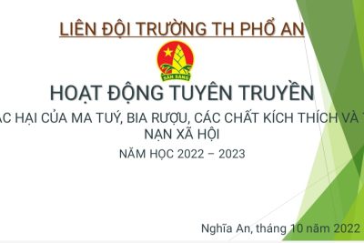 Hoạt động tuyên truyền tác hại của ma túy, bia rượu, các chất kích thích và tệ nạn xã hội – Năm học 2022 – 2023